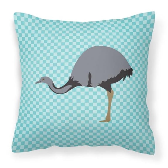 Carolines Treasures BB8097PW1414 Rhea Blue Check Fabric Decorative Pillow, 14 x 14 in.