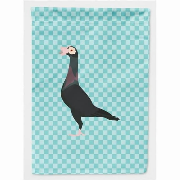 Carolines Treasures BB8119GF English Carrier Pigeon Blue Check Garden Flag