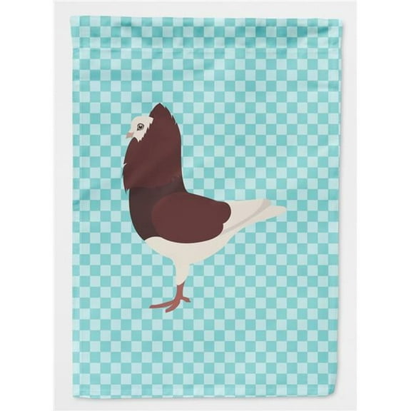 Caroline's Treasures BB8122GF Capuchin Red Pigeon Blue Check Flag Garden Size , Small, multicolor