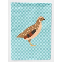 Caroline's Treasures BB8129GF Golden Phoenix Quail Blue Check Flag Garden Size , Small, multicolor
