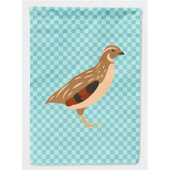 Caroline's Treasures BB8129GF Golden Phoenix Quail Blue Check Flag Garden Size , Small, multicolor