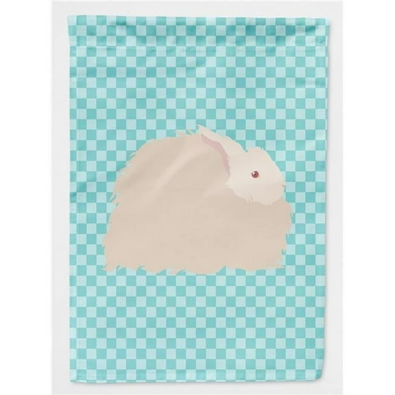 Carolines Treasures BB8133GF Fluffy Angora Rabbit Blue Check Garden Flag
