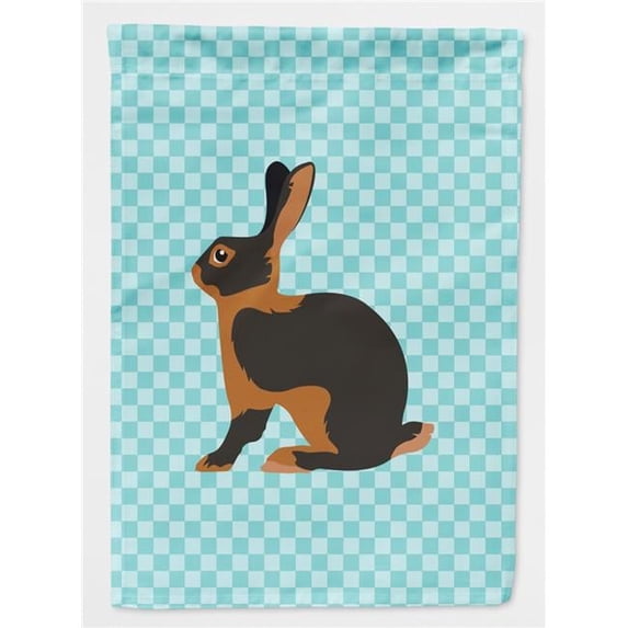 Carolines Treasures BB8137GF Tan Rabbit Blue Check Garden Flag