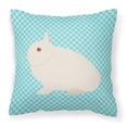 thumbnail image 1 of Carolines Treasures BB8138PW1414 Hermelin Rabbit Blue Check Fabric Decorative Pillow, 14 x 14 in., 1 of 2