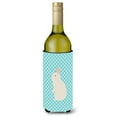 thumbnail image 1 of Carolines Treasures BB8139LITERK New Zealand White Rabbit Blue Check Wine Bottle Beverge Insulator Hugger, 1 of 1