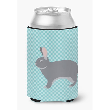 Carolines Treasures BB8140CC Giant Chinchilla Rabbit Blue Check Can or Bottle Hugger