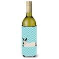 thumbnail image 1 of Carolines Treasures BB8141LITERK California White Rabbit Blue Check Wine Bottle Beverge Insulator Hugger, 1 of 1