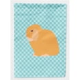 thumbnail image 1 of Holland Lop Rabbit Blue Check Garden Flag, 1 of 3