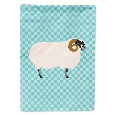 Carolines Treasures BB8147GF Scottish Blackface Sheep Blue Check Garden Flag