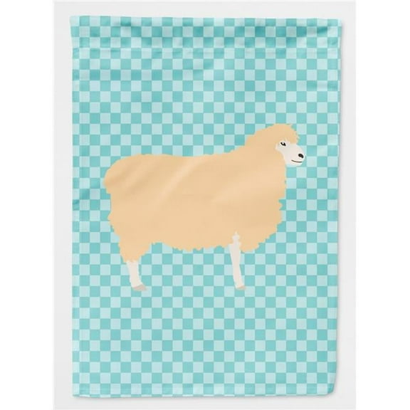 Carolines Treasures BB8148GF English Leicester Longwool Sheep Blue Check Garden Flag