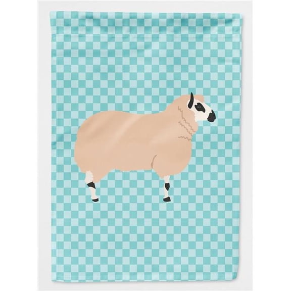 Carolines Treasures BB8153GF Kerry Hill Sheep Blue Check Garden Flag
