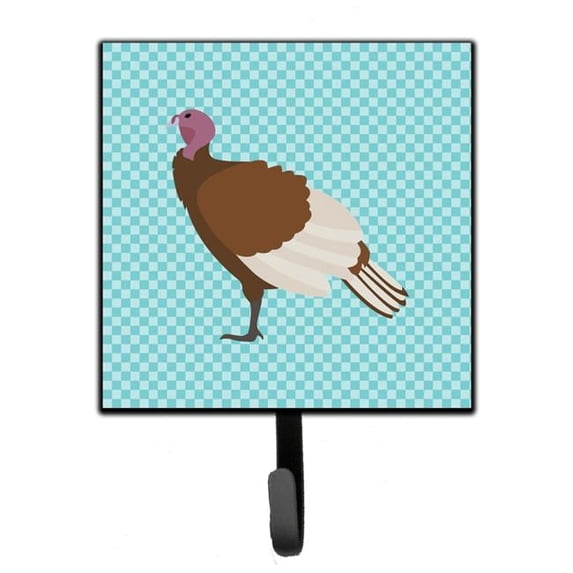 Carolines Treasures BB8156SH4 Bourbon Red Turkey Hen Blue Check Leash or Key Holder