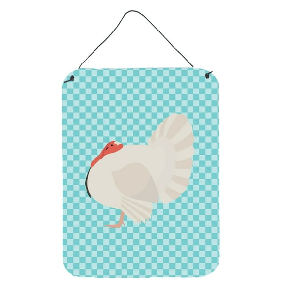 Caroline's Treasures BB8157DS1216 White Holland Turkey Blue Check Wall or Door Hanging Prints, 12x16, multicolor