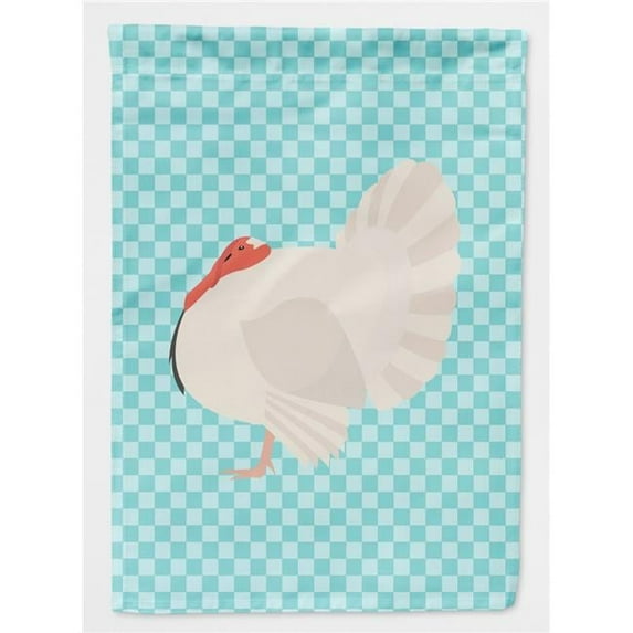 Carolines Treasures BB8157GF White Holland Turkey Blue Check Garden Flag