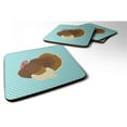thumbnail image 1 of Carolines Treasures BB8164FC French Turkey Dindon Blue Check Foam Coaster, Set of 4, 1 of 3