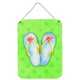 thumbnail image 1 of Carolines Treasures BB8180DS1216 Flip Flops Green Polkadot Wall or Door Hanging Prints Green 12x16 multicolor, 1 of 2