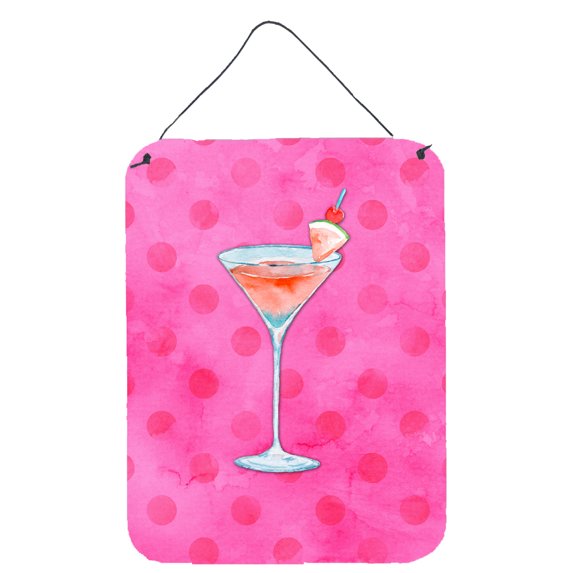 Summer Martini Pink Polkadot Wall or Door Hanging Prints
