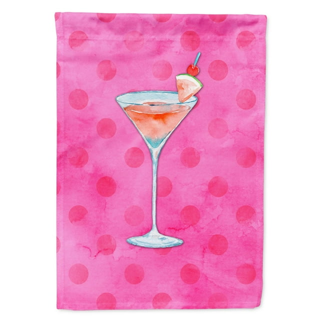 Carolines Treasures BB8219GF Summer Martini Pink Polkadot Flag Garden Size  Small multicolor