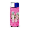 thumbnail image 1 of Carolines Treasures BB8224MUK Pink Flip Flops Pink Polkadot Michelob Ultra Hugger for slim cans  Slim Can multicolor, 1 of 3