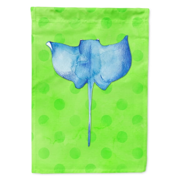 Carolines Treasures BB8235GF Sting Ray Green Polkadot Flag Garden Size  Small multicolor