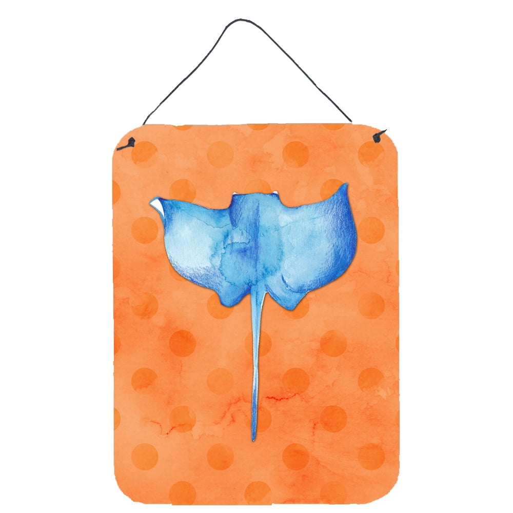 Sting Ray Orange Polkadot Wall or Door Hanging Prints 12 x 16 in