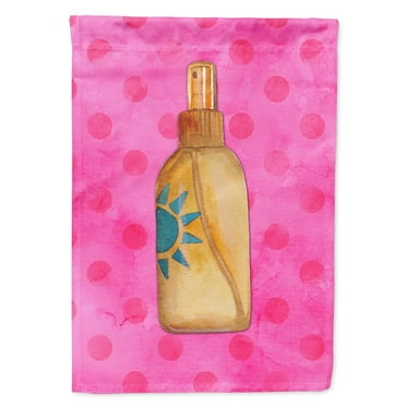 Carolines Treasures BB8264CHF Message in a Bottle Pink Polkadot Flag Canvas House Size  Large multicolor