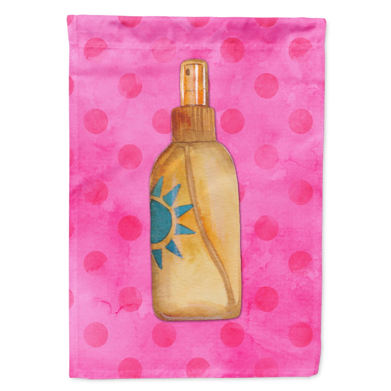 Carolines Treasures BB8264GF Message in a Bottle Pink Polkadot Flag Garden Size  Small multicolor