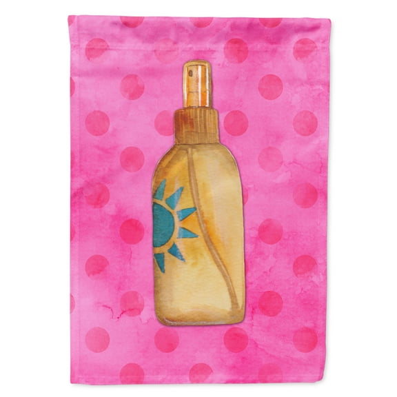 Carolines Treasures BB8264GF Message in a Bottle Pink Polkadot Flag Garden Size  Small multicolor