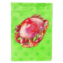 Carolines Treasures BB8265GF Crab Green Polkadot Flag Garden Size  Small multicolor
