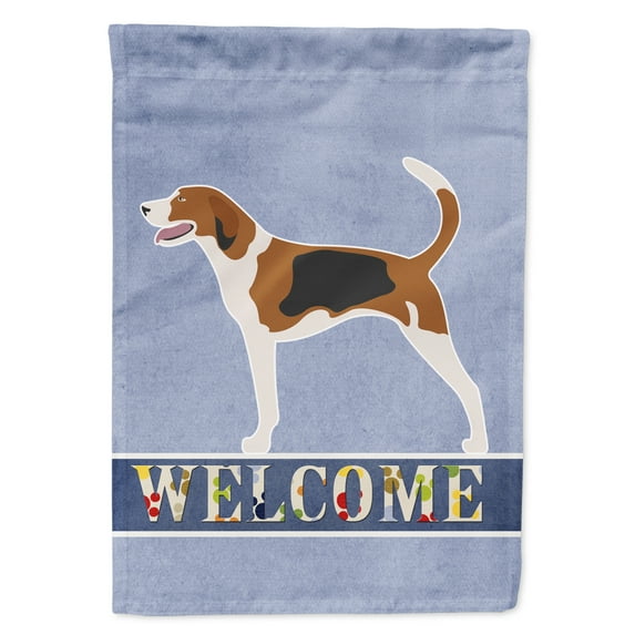 Carolines Treasures BB8271GF American Foxhound Welcome Flag Garden Size  Small multicolor