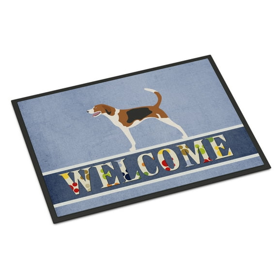 Carolines Treasures BB8271MAT American Foxhound Welcome Door Mat Indoor Rug or Outdoor Welcome Mat 18x27 Doormat  27"L x