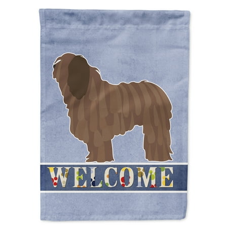 Carolines Treasures BB8291GF Bergamasco Shepherd Welcome Flag Garden Size Small multicolor