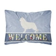 thumbnail image 1 of Carolines Treasures BB8292PW1216 Berger Blanc Suisse Welcome Canvas Fabric Decorative Pillow, Blue, 12H x16W, multicolor, 1 of 3