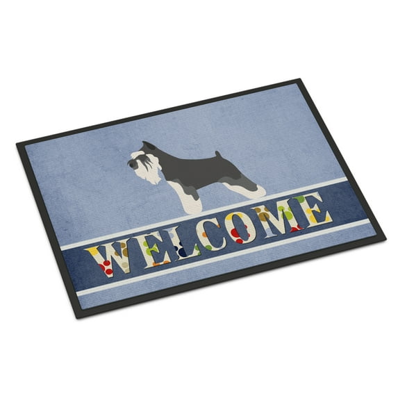Carolines Treasures BB8298JMAT Miniature Schnauzer Welcome Door Mat Indoor Rug or Outdoor Welcome Mat 24x36 Doormat
