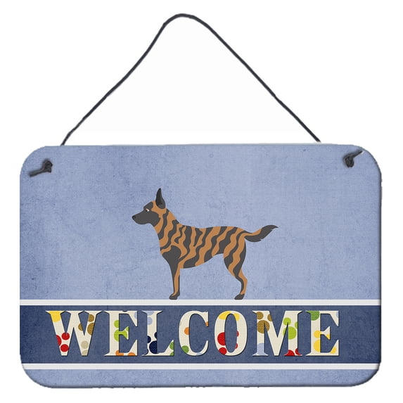 Carolines Treasures BB8300DS812 Dutch Shepherd Welcome Wall or Door Hanging Prints  8x12 multicolor