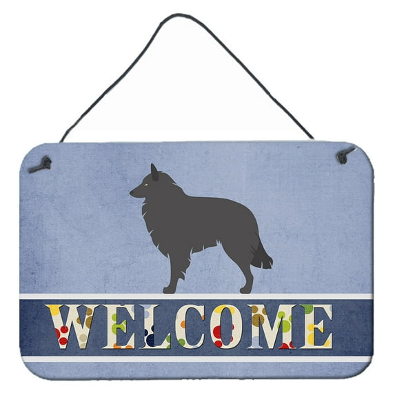Carolines Treasures BB8301DS812 Groenendael Belgian Shepherd Wall or Door Hanging Prints  8x12 multicolor