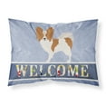 thumbnail image 1 of Carolines Treasures BB8310PILLOWCASE Papillon Welcome Fabric Standard Pillowcase Blue Standard multicolor, 1 of 2