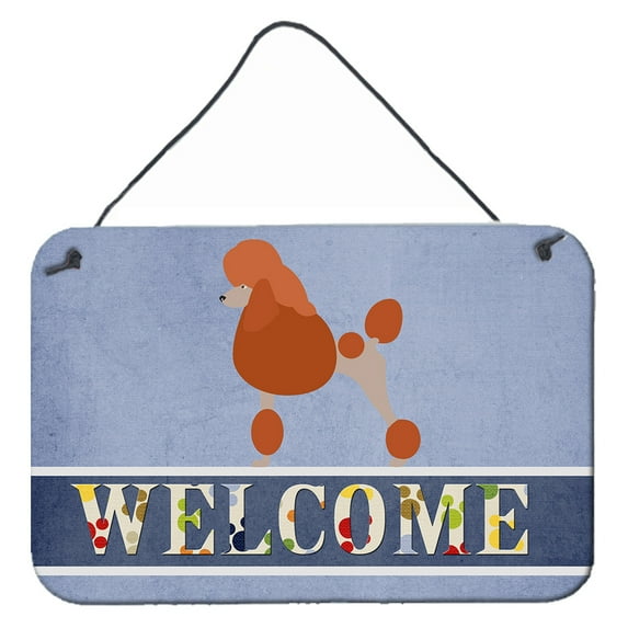 Carolines Treasures BB8311DS812 Royal Poodle Welcome Wall or Door Hanging Prints 8x12 multicolor