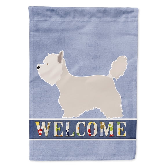 Carolines Treasures BB8318CHF Westie Welcome Flag Canvas House Size Large multicolor