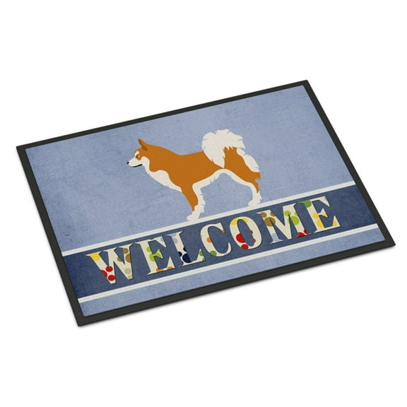 Carolines Treasures BB8340MAT Icelandic Sheepdog Door Mat Indoor Rug or Outdoor Welcome Mat 18x27 Doormat  27"L x 18"W