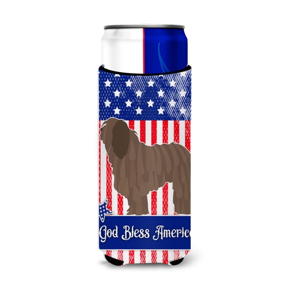 Carolines Treasures BB8372MUK Bergamasco Shepherd American Michelob Ultra Hugger for slim cans Slim Can multicolor
