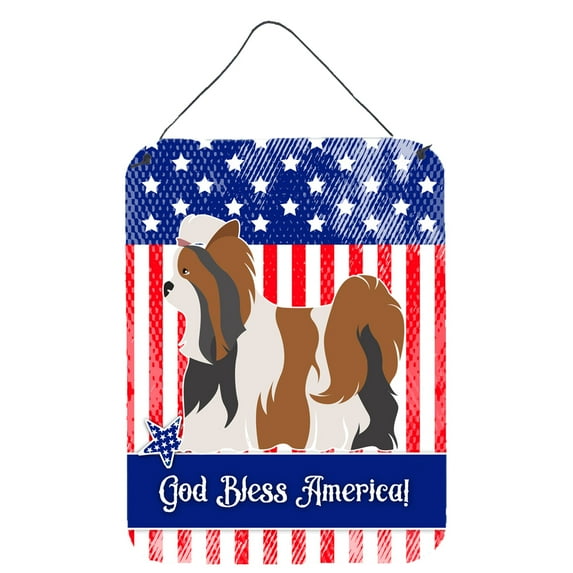 Carolines Treasures BB8389DS1216 Biewer Terrier American Wall or Door Hanging Prints 12x16 multicolor