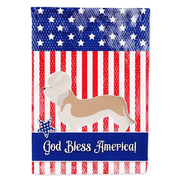 Dandie Dinmont Terrier American Flag Canvas House Size