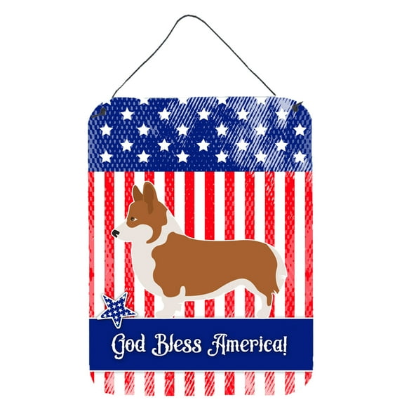Carolines Treasures BB8401DS1216 Pembroke Welsh Corgi American Wall or Door Hanging Prints 12x16 multicolor
