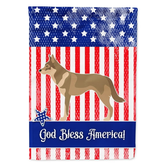 Carolines Treasures BB8416GF Czechoslovakian Wolfdog American Flag Garden Size  Small multicolor