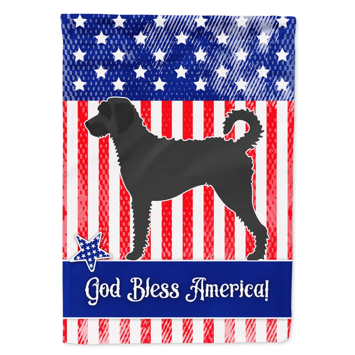 Carolines Treasures BB8418GF Labradoodle American Flag Garden Size  Small multicolor