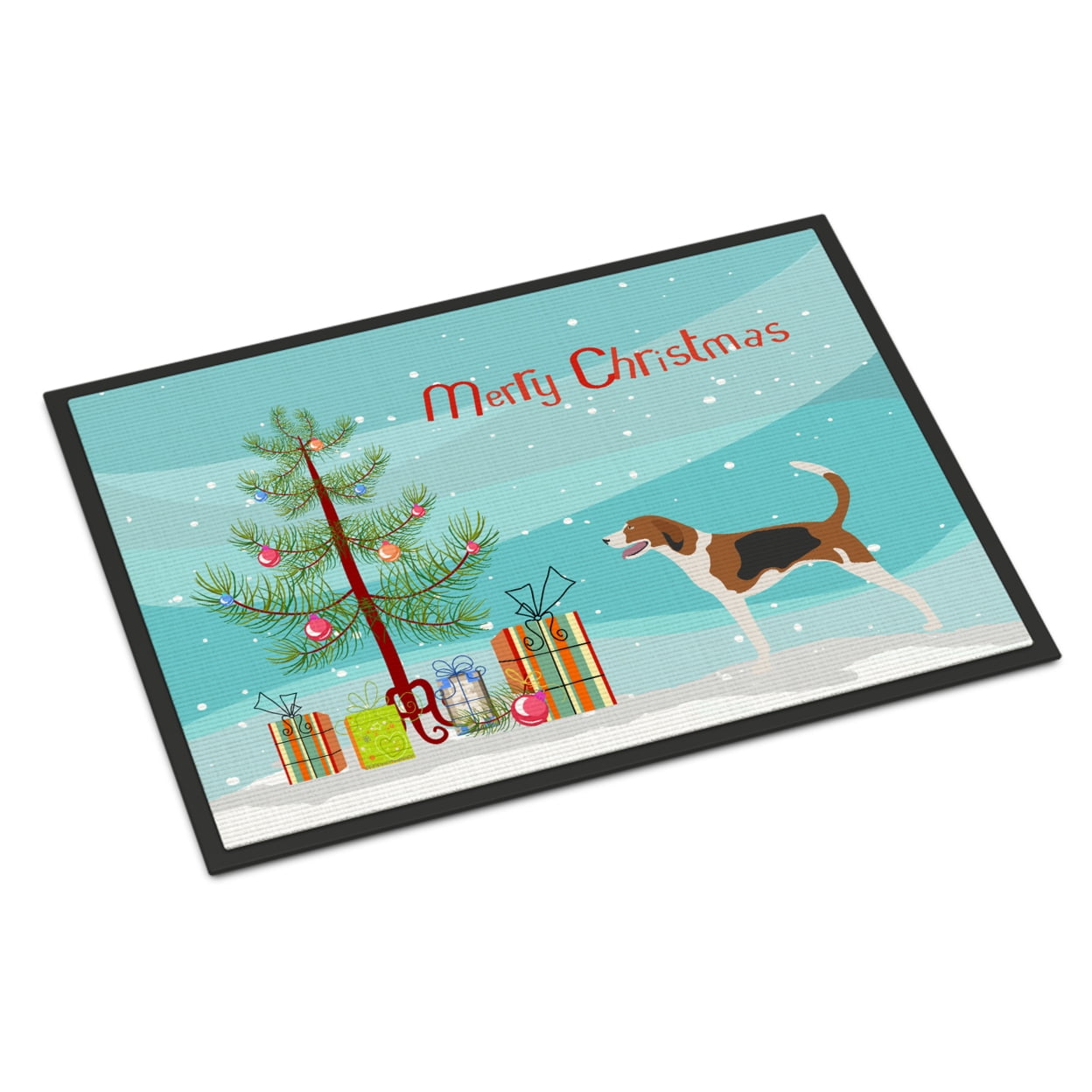 Carolines Treasures BB8433JMAT American Foxhound Christmas Door Mat Indoor Rug or Outdoor Welcome Mat 24x36 Doormat