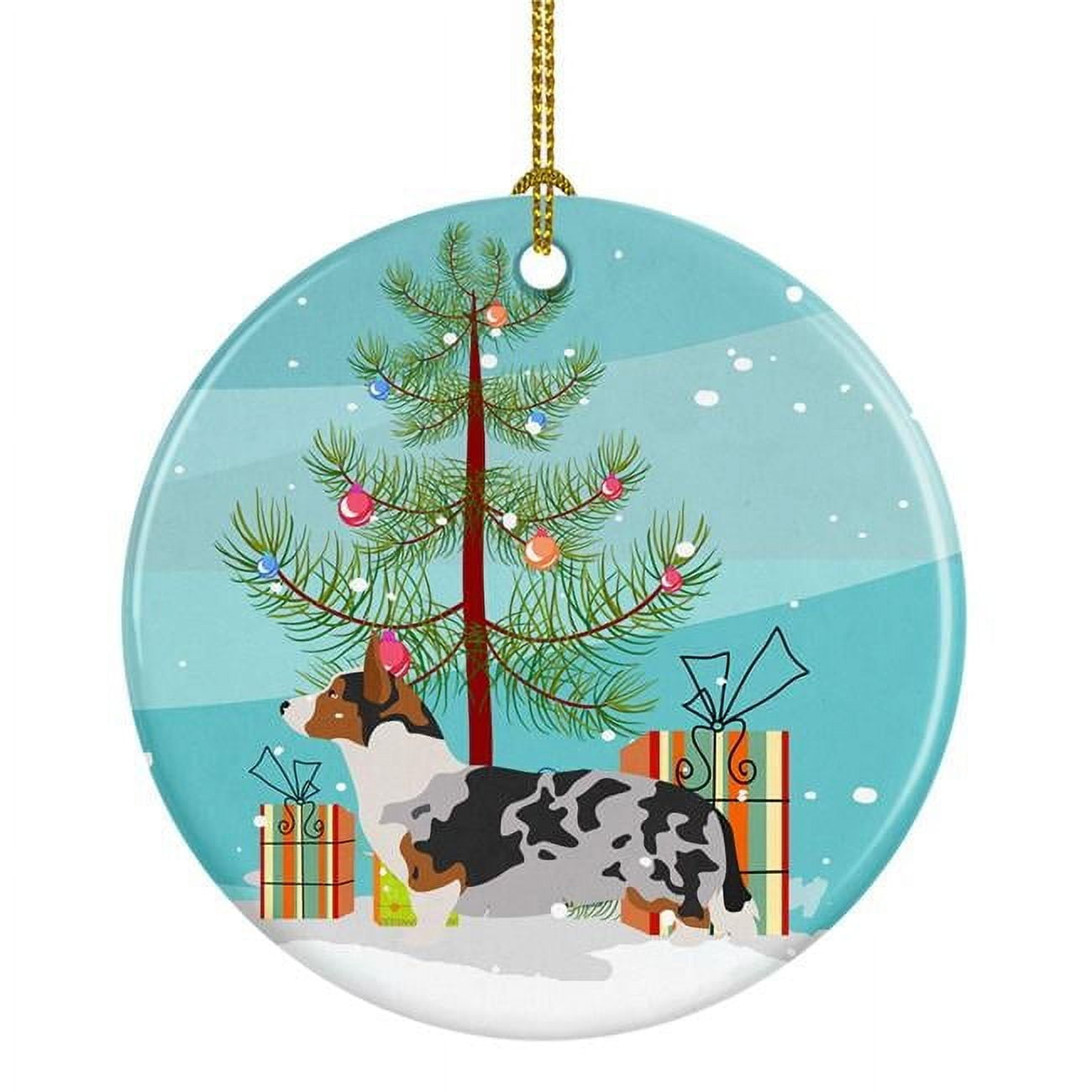 Customizable Porcelain Corgi Christmas Tree Ornament