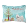 thumbnail image 1 of Carolines Treasures BB8481PW1216 Lhasa Apso Christmas Canvas Fabric Decorative Pillow, 12H x16W, multicolor, 1 of 3