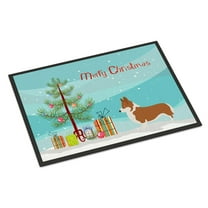 Carolines Treasures BB8482MAT Pembroke Welsh Corgi Christmas Door Mat Indoor Rug or Outdoor Welcome Mat 18x27 Doormat